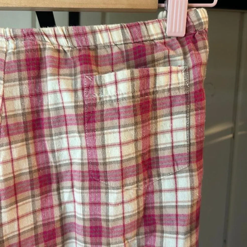 Ralph Lauren cotton pink and cream plaid pajama pants